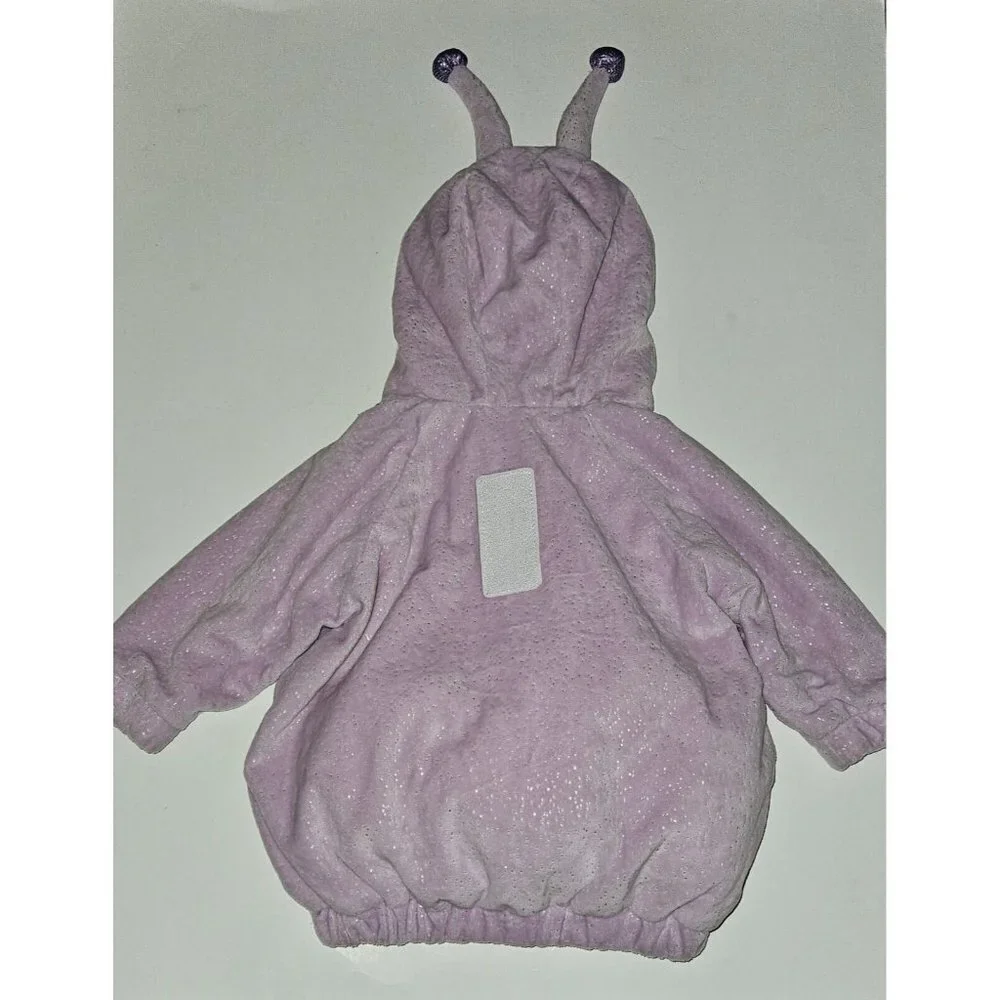 NEW Purple Butterfly Halloween Costume Baby 0-6 Months Pullover Only NO WINGS